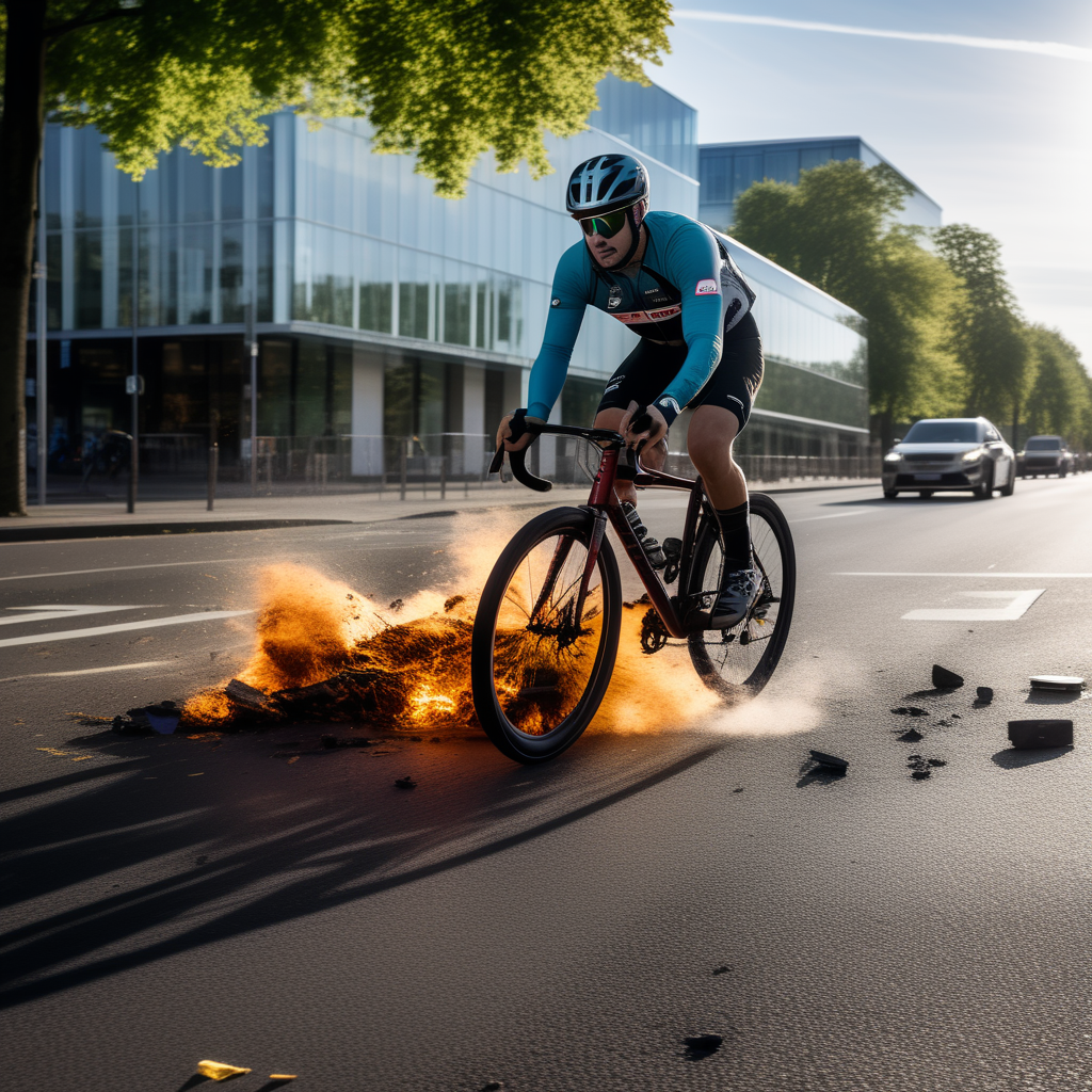Renn­rad­fah­rer flüch­tet nach Ver­kehrs­un­fall — Poli­zei Müns­ter sucht Zeugen